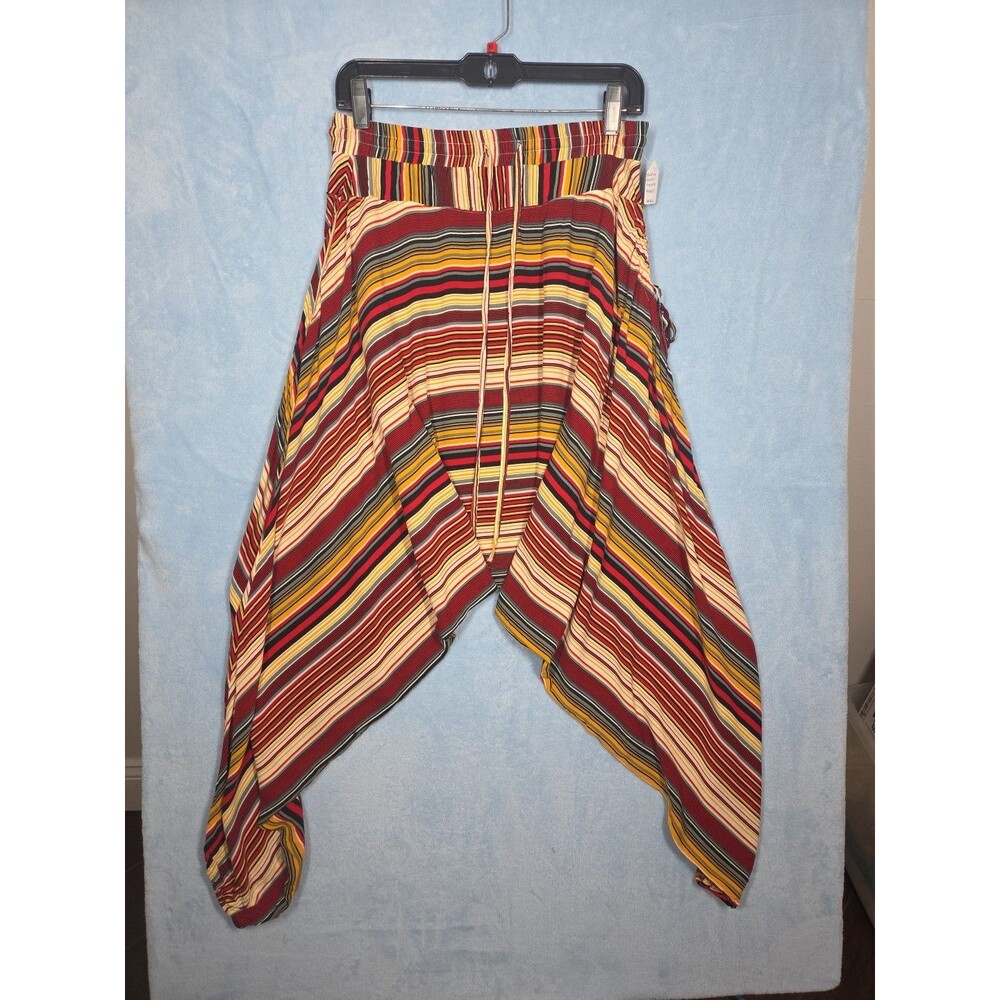 BUDDHA PANTS SAVANNAH STRIPE DROP CROTCH HAREM PANTS sz S YOGA TRAVEL LIFESTYLE - Picture 5 of 9